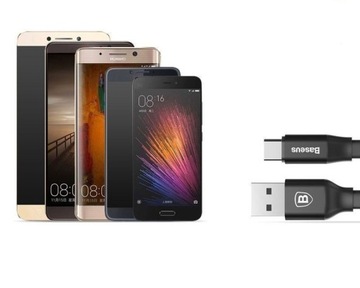 Короткий плоский кабель USB-C для Android Auto | 23 см