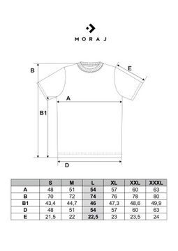 T-Shirt Męski Klasyczny Biały Koszulka Krótki Rękaw z Nadrukiem MORAJ L