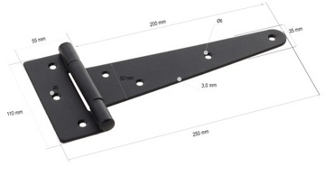 ZAWIAS UNIWERSALNY OZDOBNY TRÓJKĄTNY DO KUFRA SKRZYNI DRZWICZEK 250x110 mm