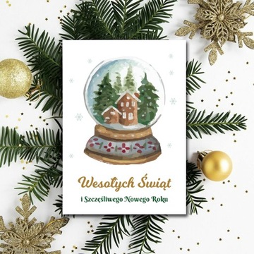 Firmowe Kartki świąteczne koperta w komplecie LOGO + życzenia