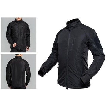 Bluza z kapturem Męska kurtka wodoodporna Outdoor Black_S