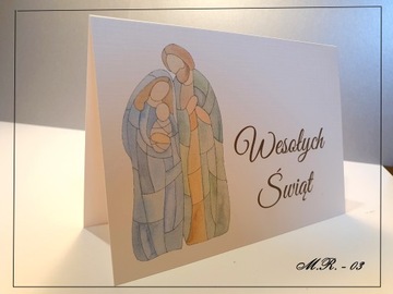 FIRMOWE BIZNESOWE KARTKI ŚWIĄTECZNE Boże Narodzenie MOTYW RELIGIJNY logo 50