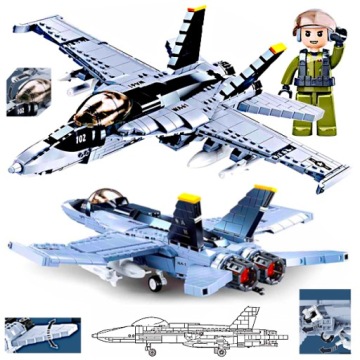 Stavebnice Stíhačka F/A-18E Hornet Letadlo Top Gun Maverick Motor Pilot