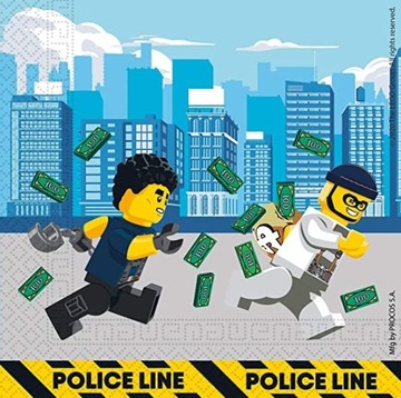 Serwetki papierowe Lego City, 33x33 cm, 16 szt.