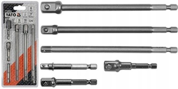 ADAPTER DO NASADEK HEX REDUKCJE 1/4 3/8 1/2 6 SZT