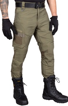 SPODNIE MOTOCYKLOWE MILITARNE MĘSKIE ODPORNE NA ROZDARCIA BOJÓWKI 3XL