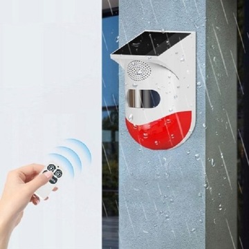 СОЛНЕЧНАЯ СИРЕНА СИГНАЛИЗАЦИЯ 120DB TUYA WiFi PIR ДАТЧИК