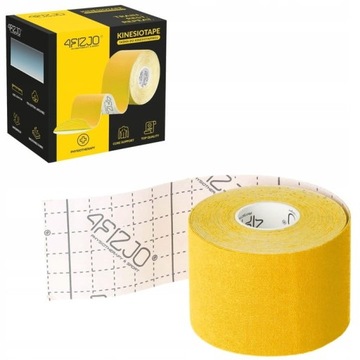 Kinesiotaping taśmy do kinezy tapingu tapy tejpy 4Fizjo żółta taśma