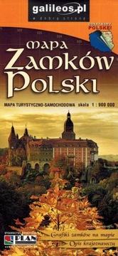 POLSKA 2024 MAPA TURYSTYCZNA ZAMKÓW - ZAMKI W POLSCE GALILEOS