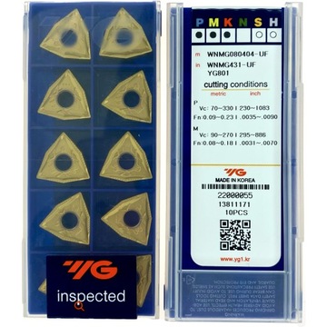 Płytki węglikowe WNMG 080404-UF YG801 UNIWERSALNE