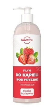 NOVAME ZESTAW PŁYNÓW DO KĄPIELI 2x500ml SŁODKA TRUSKAWKA + SOCZYSTY ARBUZ