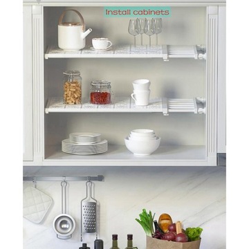 Прижимная полка, регулируемая длина: 38-60 см, ширина: 2 шт.