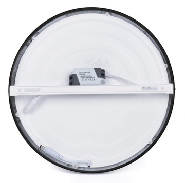 НАВЕРХНОСТНАЯ СВЕТОДИОДНАЯ ПАНЕЛЬ, НЕМИГАЮЩАЯ, 24ВТ, ЧЕРНАЯ