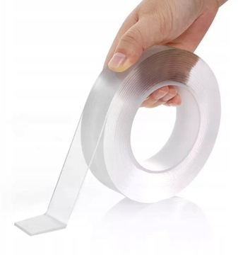 TAŚMA DWUSTRONNA PRZEZROCZYSTA NANO TAPE MOCNA 5m