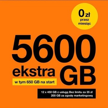 Starter Orange 5 PLN 200 gb na start