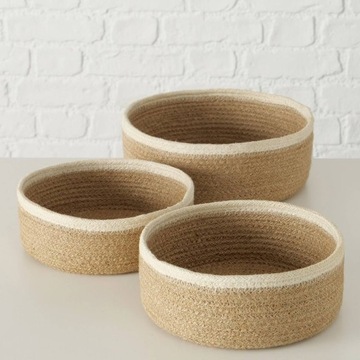ДЕКОРАТИВНАЯ КОРЗИНА из джута, 3 шт., коричневый