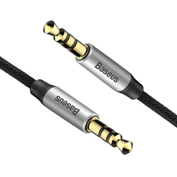 BASEUS KABEL MINI JACK 3.5MM WTYK AUX PRZEWÓD AUDIO DO AUTA 100CM 1M