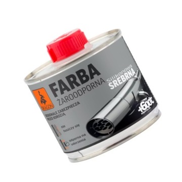 Srebrzanka farba żaroodporna 0,2 l do pieca tłumika