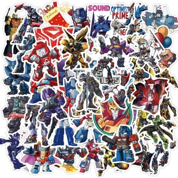 50 sztuk/paczka Cartoon Transformers naklejki wodoodporna deskorolka