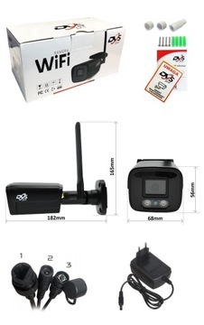 ЧЕРНАЯ НАРУЖНАЯ WIFI КАМЕРА БЕСПРОВОДНАЯ ДЛЯ ДОМАШНЕГО МОНИТОРИНГА FULL HD DVS