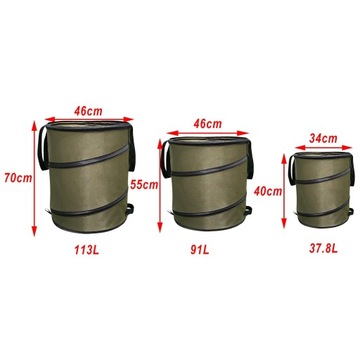 Портативный складной садовый мешок для мусора, держатель для контейнера для листьев с 2 шт.