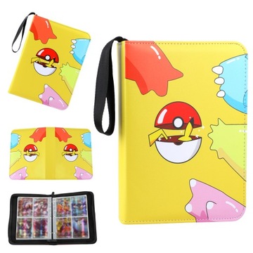 АЛЬБОМ НА 400 КАРТ ПОКЕМОН, ДЕРЖАТЕЛЬ С ТАПОЧКОЙ