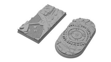 Podstawka kanały 50x25mm| Figurka RPG, Warhammer