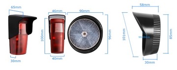 Светоотражающий фотоэлемент для ворот, датчик движения 15м + зеркало