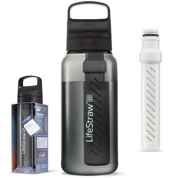 Butelka Filtrująca Bidon na Wodę LifeStraw Go 2.0 / 1l 1000ml Czarny Tritan