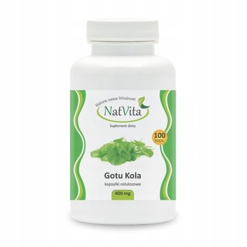 Gotu Kola kapsułki 400mg 100 kapsułek NatVita