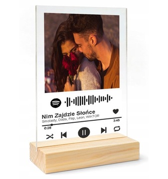 Рамка Spotify Ваша фотография и песня - подарок ко Дню святого Валентина