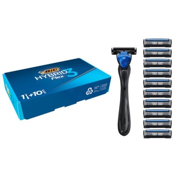 БРИТВА BIC HYBRID 3 FLEX + 10 КАРТРИДЖЕЙ