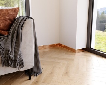 НАПОЛЬНАЯ ПЛАНКА, ГЛЯНЦЕВАЯ МЕДЬ, 6см