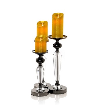 Подсвечник Lantern Crystal серебряный гламур