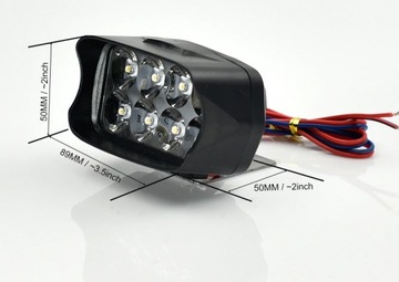 ГАЛОГЕННАЯ ФАРА 8x LED МОТОЦИКЛ MOTOR QUAD