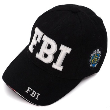 CZAPKA Z DASZKIEM DŻOKEJKA BEJSBOLÓWKA CZARNA MODNA FBI NA LATO