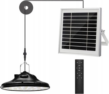 Wiszące lampy solarne 100LED 1200LM z pilotem