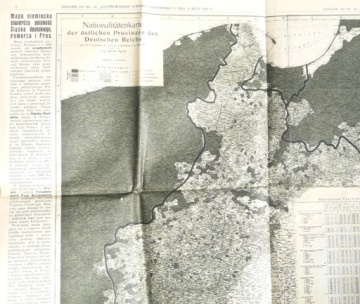 Немецкая карта подтверждает польскость Силезии, Ополе, 1939 г.