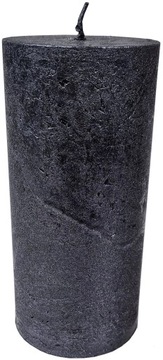 ŚWIECA ozdobna RUSTIC CZARNA ARTMAN 15cm ŚWIECZKA