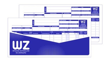 Wydanie materiału na zewn. / WZ / DL / 80 kartek