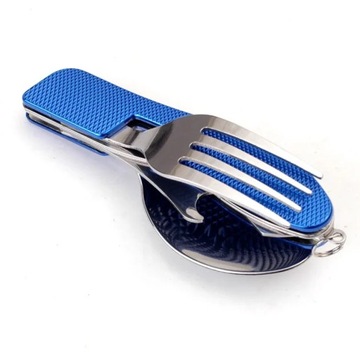 Sztućce ze stali nierdzewnej 4 w 1 Sztućce piknikowe Outdoor