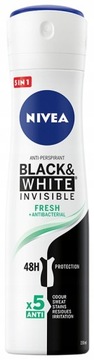 NIVEA BLACK&WHITE INVISIBLE FRESH ANTYPERSPIRANT W SPRAY'U 150 ml