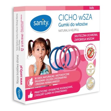 CICHO wSZA GUMKI do WŁOSÓW NA WSZY 4 sztuki APTEKA