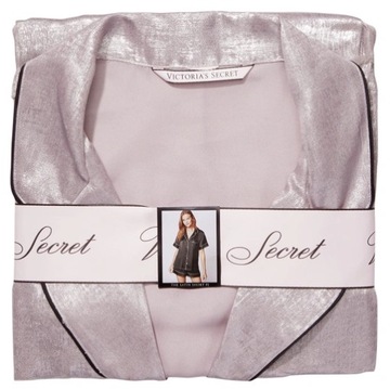 Victoria's Secret połyskująca piżama z krótkim rękawem Fiona Foil delikatna