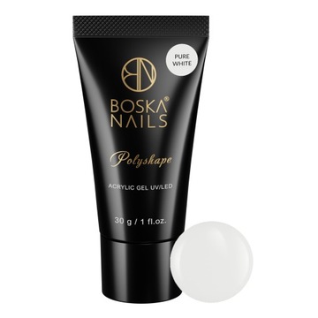 BOSKA NAILS Akrylożel do paznokci Polyshape PURE WHITE 30g