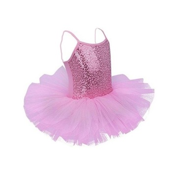 Sukienka baletowa Baby Dancewear Cekiny Trykot bez