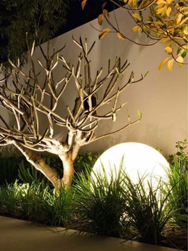 Lampa ogrodowa Kula solarna LED 25 cm wbijana naziemna LEDLUX