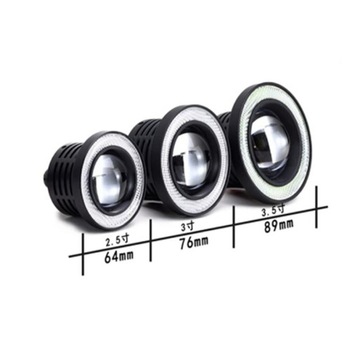 ŚWIATŁA DZIENNE HALOGENY 2w1 ultra MOCNA BIEL 76mm