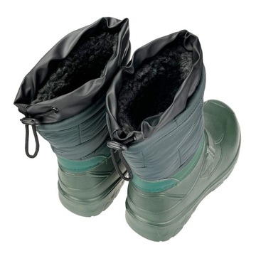 Kalosze buty piankowe wodoodporne ogrodowe Ocieplane Dust High Zielone 39