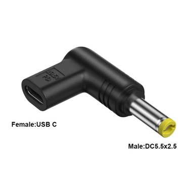 Złącze zasilacza USB C na DC 12V 15V 19V USB type